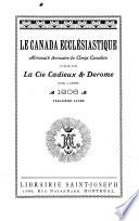 Canada Ecclésiastique; Almanach Annuaire Du Clergé Canadien