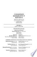 Canadian Bankruptcy Reports
