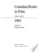 Canadian Books in Print