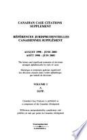 Canadian Case Citations, 1867-1998