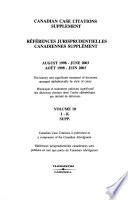 Canadian Case Citations, 1867-July 1998