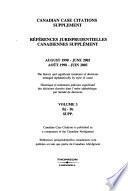 Canadian Case Citations, 1867-July 1998