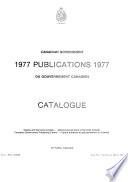 Canadian Government Publications: Catalogue