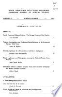 Canadian Journal of African Studies