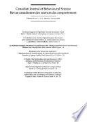 Canadian Journal of Behavioural Science