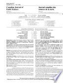 Canadian Journal of Earth Sciences