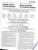Canadian Journal of Forest Research