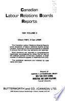 Canadian Labour Relations Boards Reports