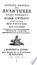 Candide anglois, ou avantures tragi-comiques d' --- avant et dans ses voyages aux deux Indes