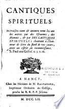 Cantiques spirituels....