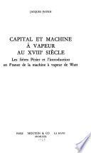 Capital et machine à vapeur au XVIIIe siècle