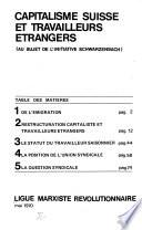 Capitalisme suisse et travailleurs étrangers