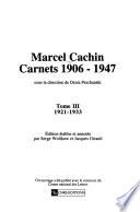 Carnets 1906-1947