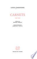 Carnets, 1907-1925