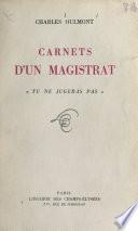 Carnets d'un magistrat
