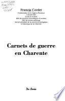 Carnets de guerre en Charente