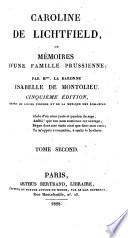 Caroline de Lichtfield, ou mémoires d'une famille prussienne
