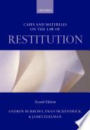 Cases and Materials on the Law of Restitution