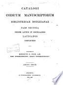 Catalogi codicum manuscriptorum bibliothecae Bodleianae ...: Catalogue of Sanskrit manuscripts in the Bodleian library ... begun by M.Winternitz ... continued and completed by A.B.Keith. 1905