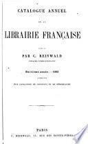 Catalogue annuel de la librairie française 1858-69