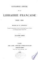 Catalogue annuel de la librarie francaise