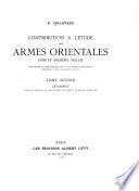 Catalogue comprenant également des armes de Perse, de Turquie et de quelques autres pays