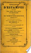 Catalogue d'estampes des écoles italienne, allemande, flamande, hollandaise et française et choix d'ornements appartenant à M. R***