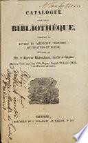 Catalogue d'une belle bibliothèque, consistant en livres de médecine, histoire, littérature et poésie, délaissés par Mr. le Docteur Ruysschaert...