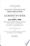 Catalogue d'une collection extraordinaire d'estampes, de dessins et de sculptures fromée par Alex. Posonyi à Vienne, dont la vente aux enchères publiques aura lieu dans la salle de vente à Munich sous la direction de J. Maillinger, chef de la maison L. A. Montmorillon. Le lundi 11. novembre 1867 et les deux jours suivants en cas que la vente de la collecton entière n'ait pas eu lieu jusqu'à la fin de septembre
