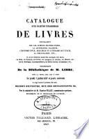 Catalogue d'une collection extraordinaire de livres ... provenant de la bibliothèque de M. Libri ..
