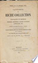 Catalogue d'une riche collection d'ouvrages de médecine, chirurgie, obstétrique, sciences naturelles, littérature, etc. Provenant de la bibliothèque du feu docteur M..., à Bruxelles...