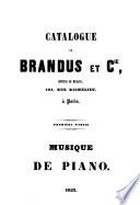 Catalogue de Brandus et Cie