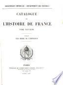 Catalogue de l'histoire de France: Histoire locale (suite) Histoire des classes. Histoire généalogique. Biographie