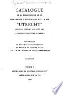 Catalogue de la bibliothèque de la compagnie d'assurances: Assurances en general, histoire et assurances sur la vie