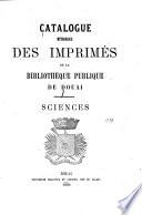 Catalogue de la bibliothèque de la Société nationale des sciences naturelles de Cherbourg