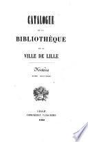 Catalogue de la bibliothèque de la ville de Lille: Histoire