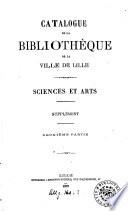 Catalogue de la Bibliothèque de la ville de Lille