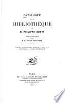 Catalogue de la Bibliothèque de M. Philippe Burty précédé d'une préface par Maurice Tourneux