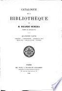 Catalogue de la bibliothèque de Monsieur Ricardo Heredia, Comte de Benahavis