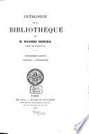 Catalogue de la bibliothèque de Monsieur Ricardo Heredia, Comte de Benahavis
