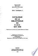 Catalogue de la Bibliothèque du C.I.D.O.