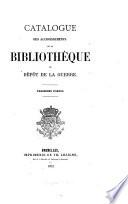 Catalogue de la bibliothèque du dépôt de la guerre
