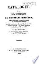 Catalogue de la bibliothèque du Docteur Gratiano, membre de diverses académies littéraires et sociétés philharmoniques