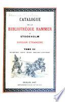 Catalogue de la Bibliothèque Hammer à Stockholm