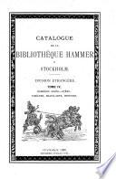 Catalogue de la bibliothèque Hammer à Stockholm