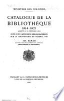 Catalogue de la Bibliothèque