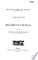 Catalogue de la Bibliothèque musicale de M. William Euing