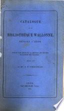 Catalogue de la Biblothèque wallonne