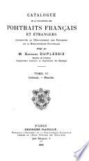 Catalogue de la collection des portraits français et étrangers