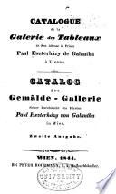 Catalogue de la galerie des tableaux de ...
